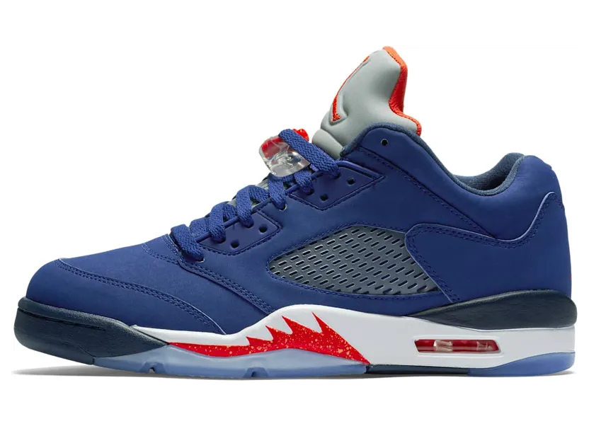 Air Jordan 5 Retro Low Knicks “Deep Royal Blue / Midnight Navy / Atomic Orange / Team Orange” (819171-417)
