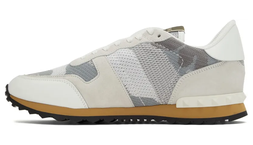 Valentino Garavani White & Gray Rockrunner Sneakers (1Y2S0723QRK) (3)