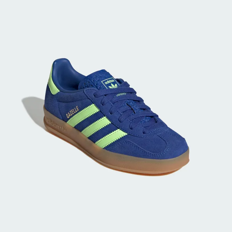 Adidas GAZELLE INDOOR Shoes Royal Blue / Green Spark / Gold Metallic (KI7176)