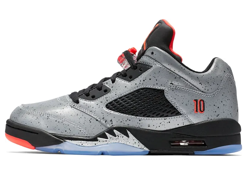 Air Jordan 5 Retro Low NEYMAR NJR x Jordan Collection “Reflect Silver / Black / Infrared 23” (846315-025)