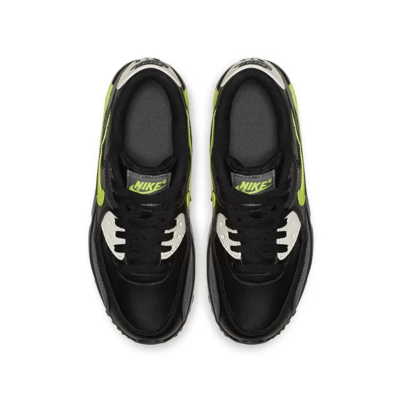 Nike Air Max 90 Dark Grey Volt Black (GS) Dark Grey/Volt-Black-Light Bone (833412-023)