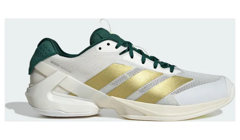 Adidas Adizero Ubersonic 5 Tennisschoenen Core White / Gold Metallic / Collegiate Green (IH3087)