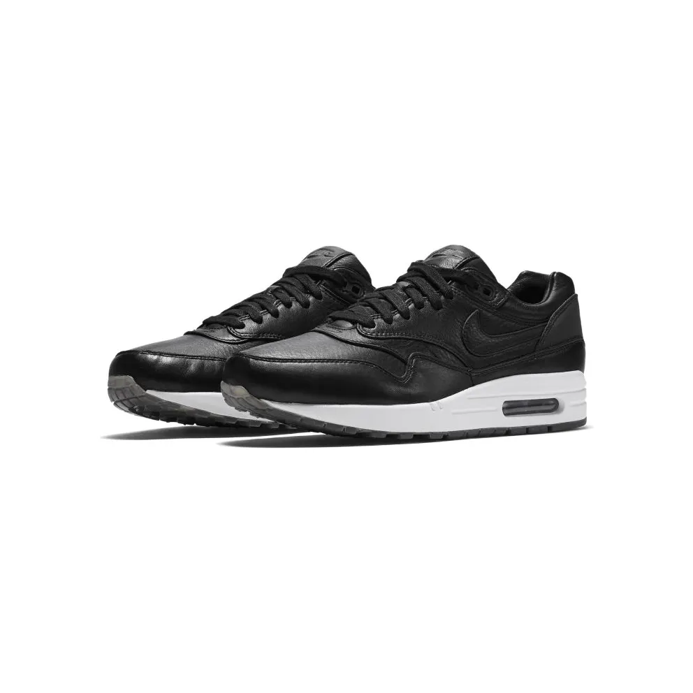Nike Air Max 1 Pinnacle Black Leather Black/Black-Black-White (859554-001)