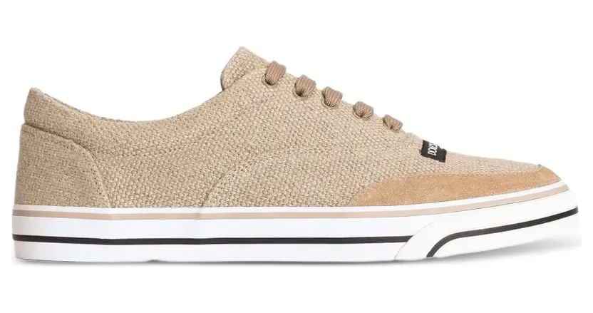 Dolce & Gabbana DG Sailing Sneakers aus Leinen – Nude (CS2399A0353)