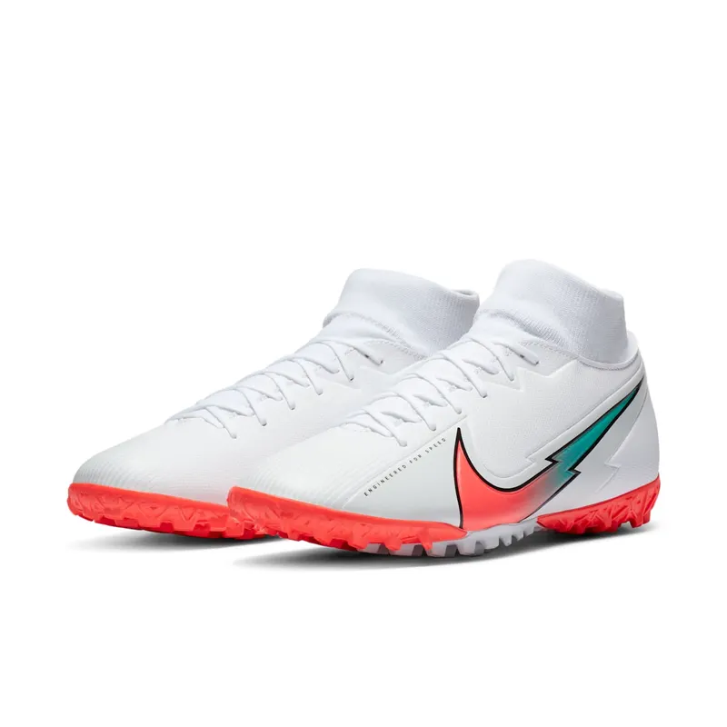 Nike Mercurial Superfly 7 Academy TF White Crimson Jade (AT7978-163)