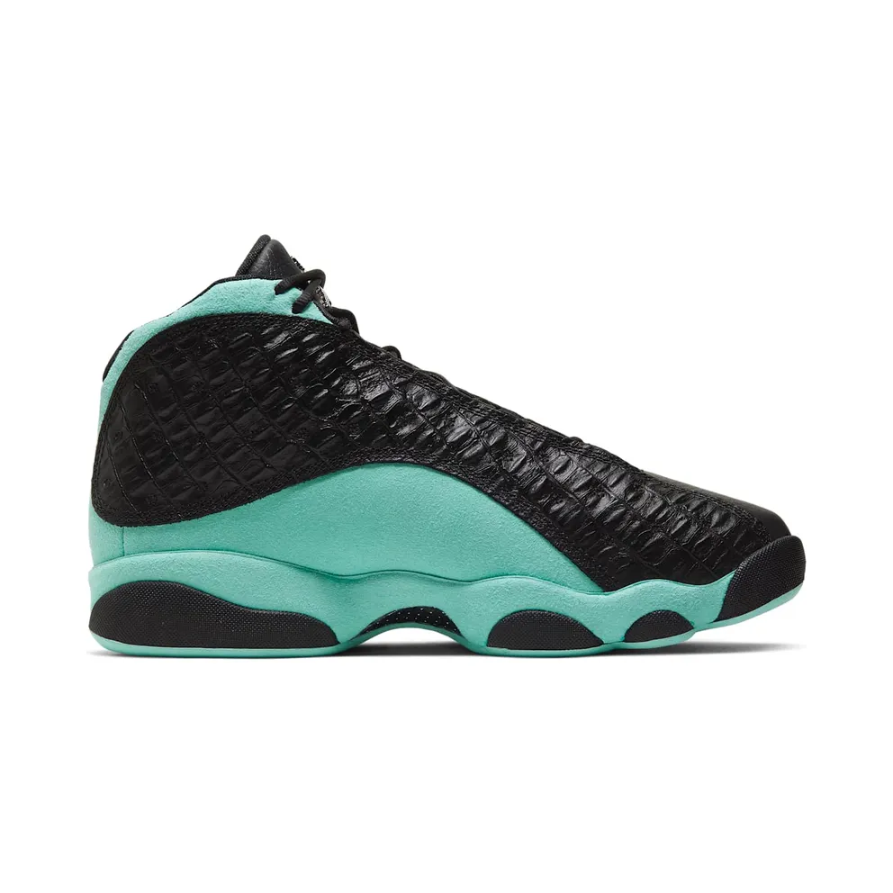 Jordan 13 Retro Black Island Green Black/Metallic Silver-Island Green (414571-030)