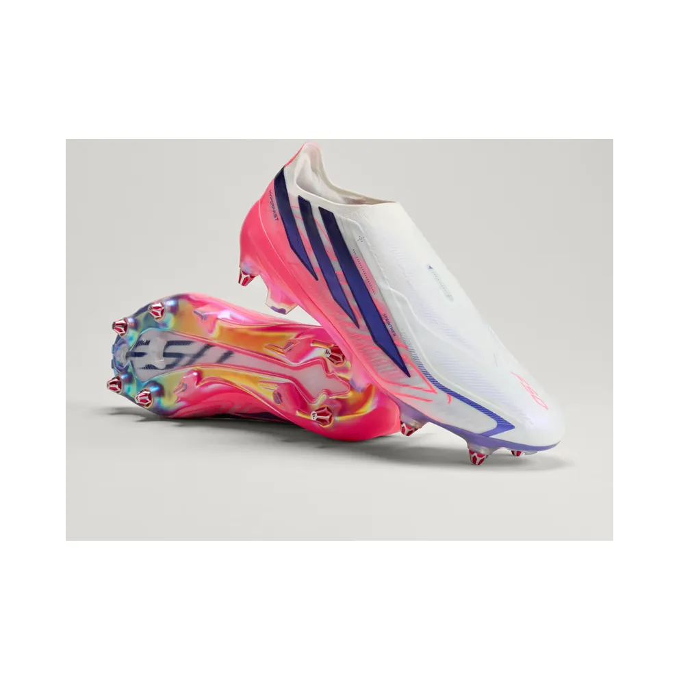 adidas F50 Hyperfast Elite Laceless Soft-ground Football Boots “Cloud White / Solar Purple / Solar Turbo” (KJ6087)