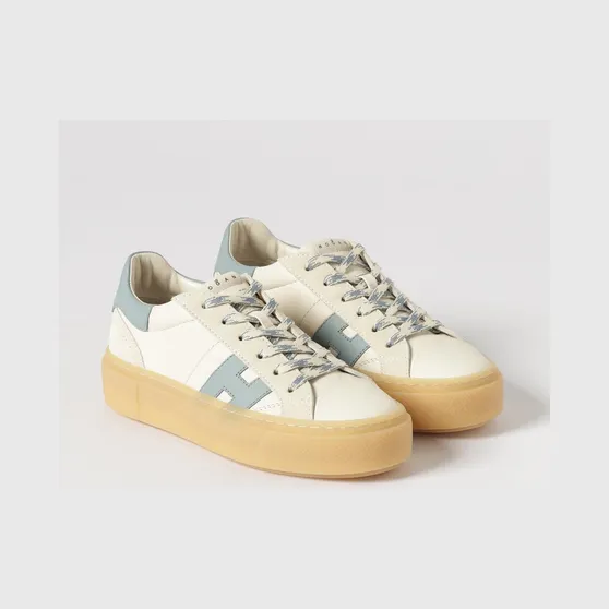 Hogan Crosswind Leather Sneakers Gnawed Blue (HXW7050GB00V1N0RVJ)