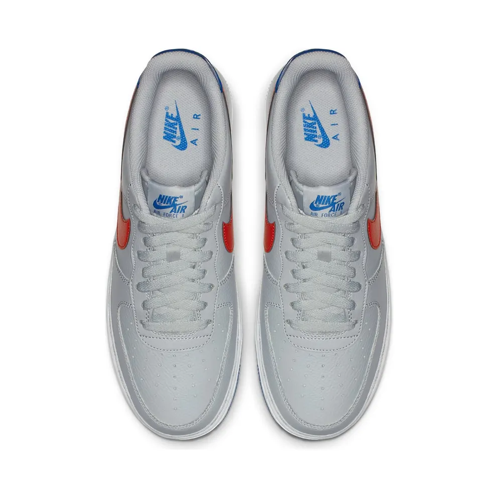 Nike Air Force 1 Low Overbranding Grey Blue “Wolf Grey / Game Royal / Habanero Red” (CD7339-001)