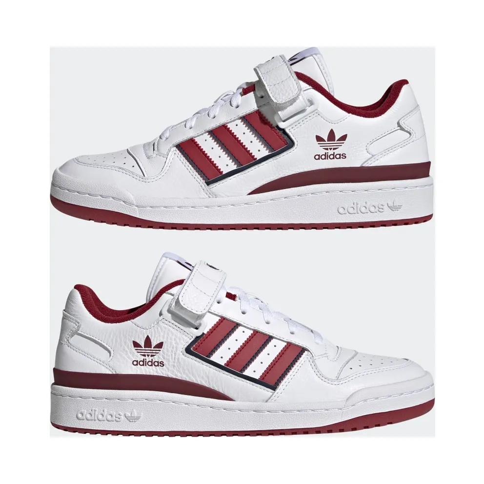 Adidas Forum Low Cloud White / Collegiate Burgundy / Collegiate Navy (GV6735)