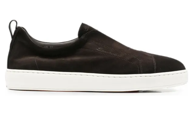 Santoni Victory Suede Slip-on “Brown” (MBCD22211BART SE2T60)