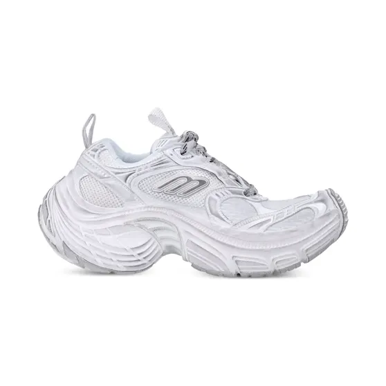 Balenciaga 6XL met gerafeld effect en vlakken “White” (815853W2MV2)