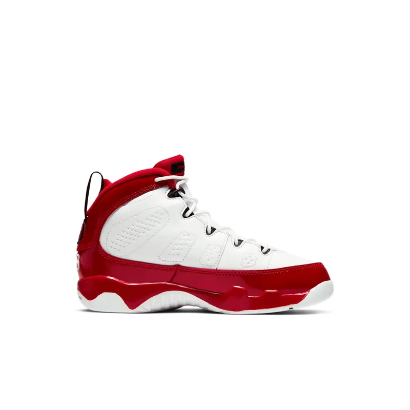 Jordan 9 Retro White Gym Red (PS) White/Black-Gym Red (401811-160)