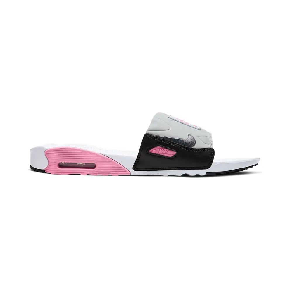 Nike Air Max 90 Slide White Rose Cool Grey White/Rose-Pure Platinum-Cool Grey (BQ4635-100)