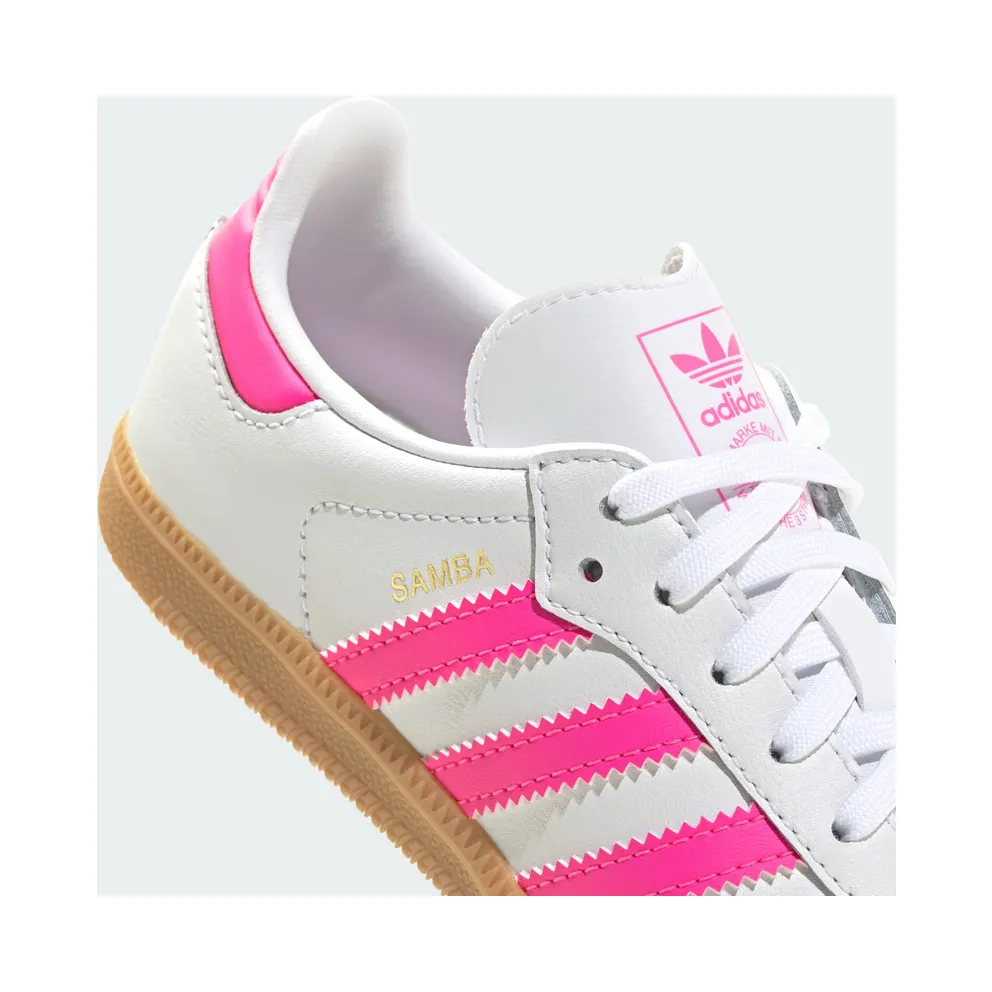 Adidas Samba OG Kids Cloud White / Lucid Pink / Gum (JQ2827)