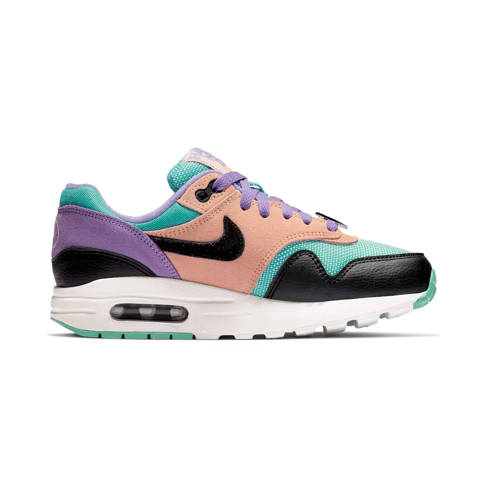 Nike Air Max 1 Have a Day (GS) Black/White-Space Purple-Bleached Coral (AT8131-001)