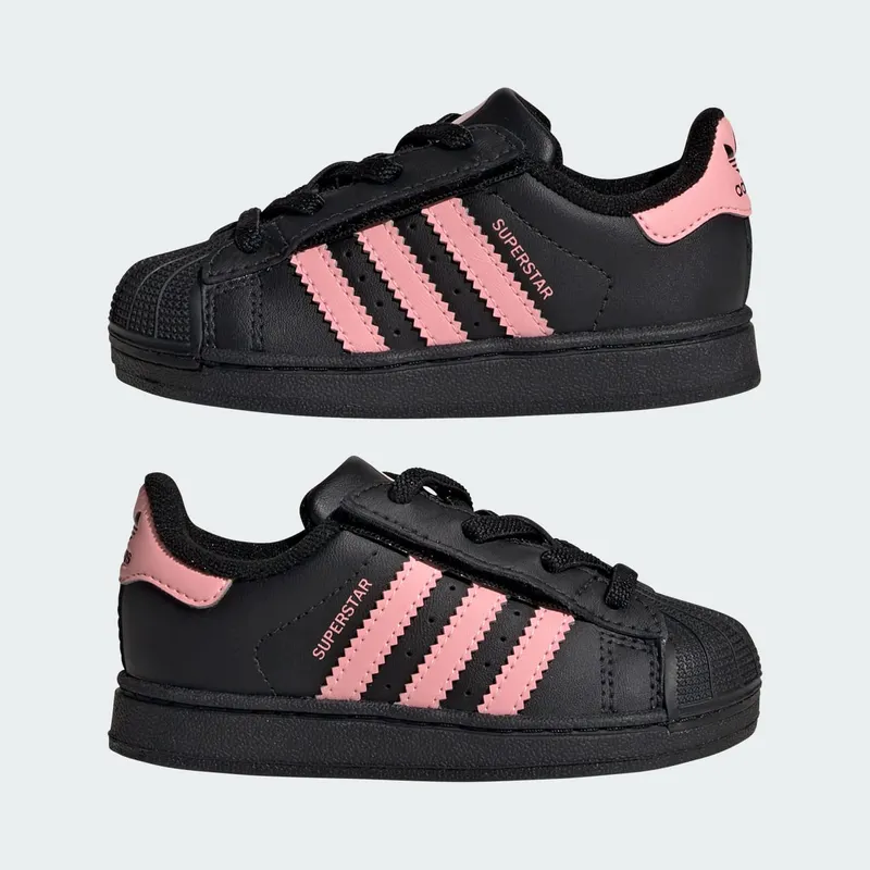 Adidas Superstar II Comfort Closure with Elastische Veters Core Black / Glow Pink / Core Black (JP9470)
