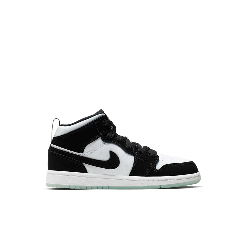 Jordan 1 Mid White Black Teal Tint (PS) White/Black-Teal Tint (BQ6932-103)