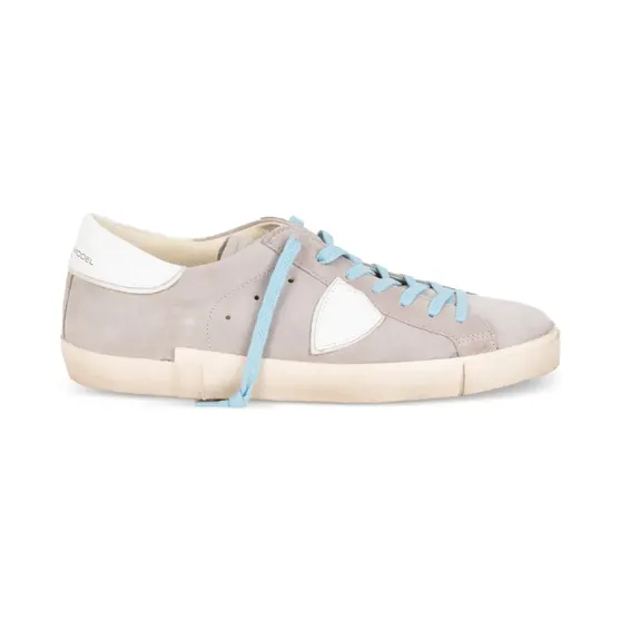 Philippe Model Paris aus Wildleder -Patch “Grey” (PRSXLOWPRLUXS18)
