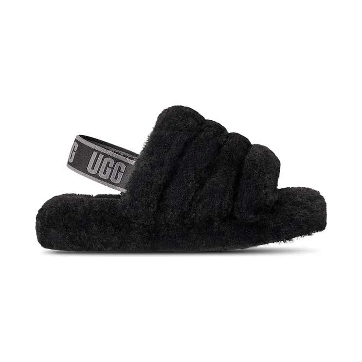 UGG Fluff Yeah Slide Black Dark Shadow (1098494K-BDSD)