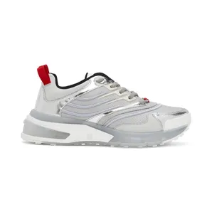 Givenchy Grey & Silver Giv 1 Sneakers (BH004WH0WZ)