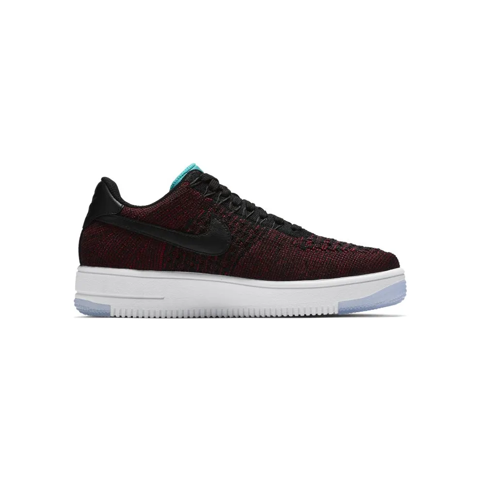 Nike Af1 Flyknit Low Black Black Team Red (W) (820256-002)