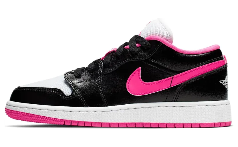 Air Jordan 1 Low GS “Black / White / Hyper Pink” (554723-061)