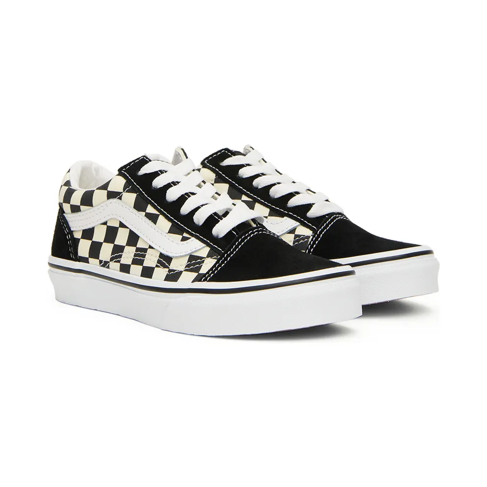 Vans Kids Black & White Checkerboard Old Skool Little Kids (VN0A38HBP0S1)