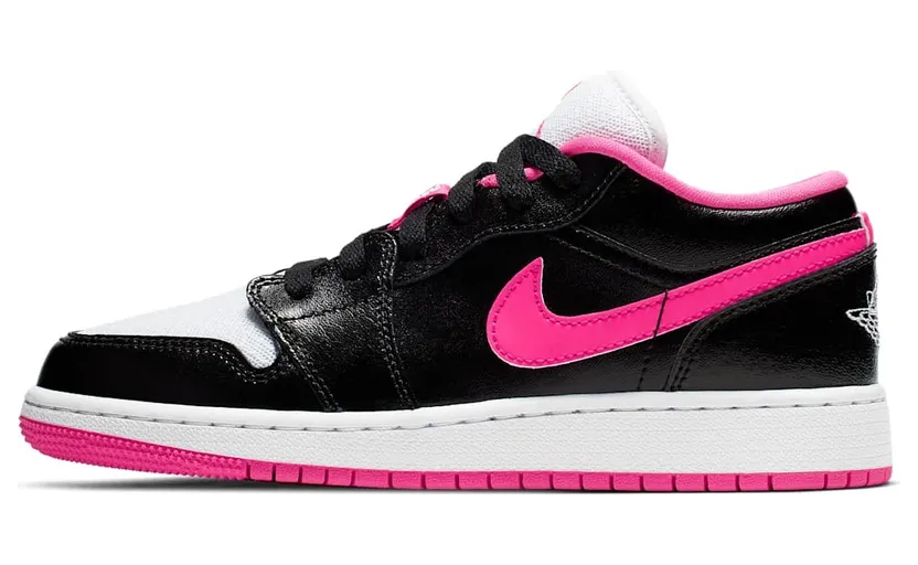 Jordan 1 Low Black White Hyper Pink (GS)