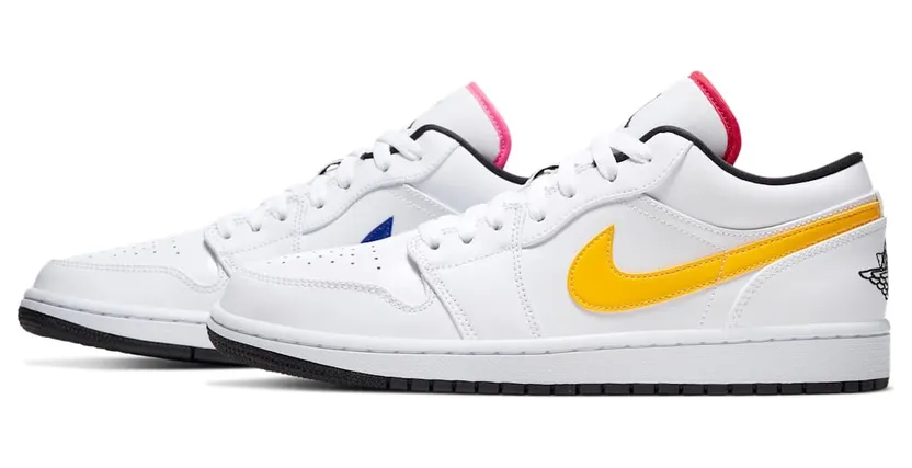 Jordan 1 Low White Multi-Color (CW7009-100)
