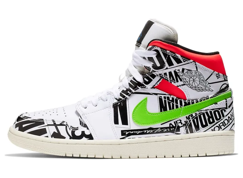 Jordan 1 Mid All Over Logos (554724-119)