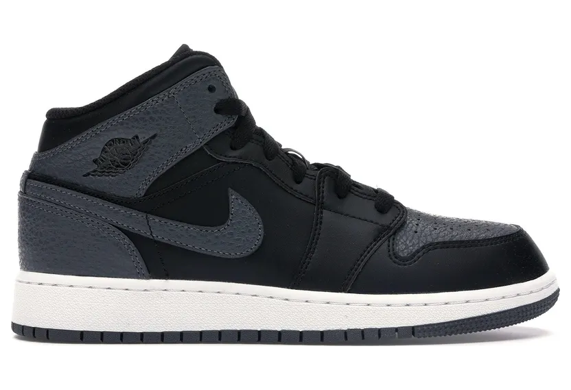 Jordan 1 Mid Black Dark Grey (GS)