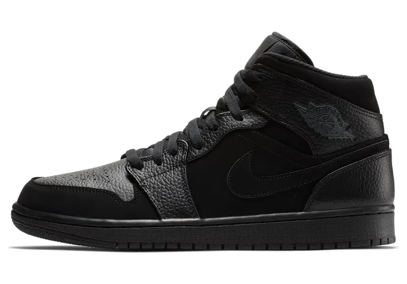 Jordan 1 Mid Black Dark Smoke Grey (554724-064)