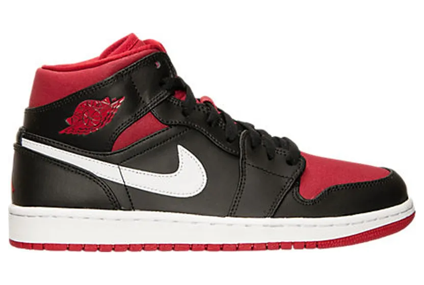 Jordan 1 Mid Black Gym Red White (554724-020)