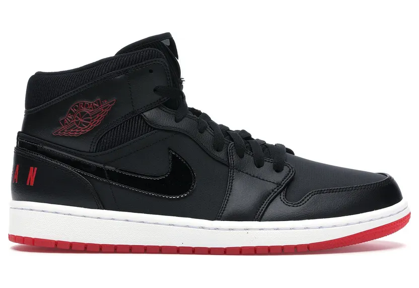 Jordan 1 Mid Black University Red (BQ6578-001)