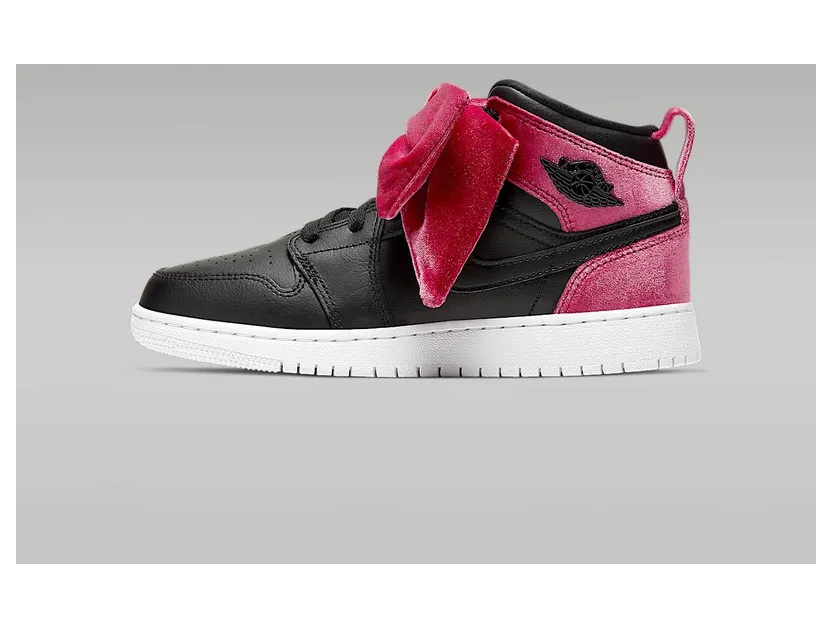 Jordan 1 Mid Bow Black Noble Red (GS)