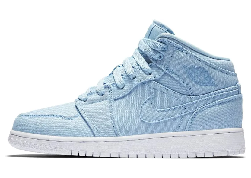 Jordan 1 Mid Canvas Ice Blue (GS)