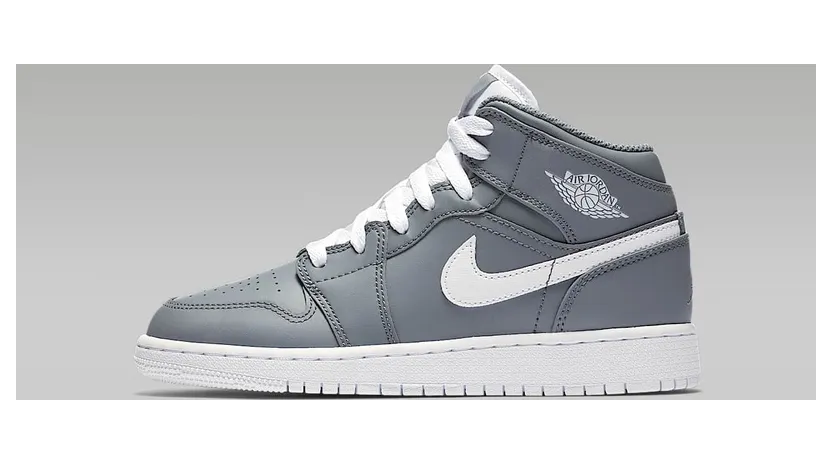 Jordan 1 Mid Cool Grey White (GS)