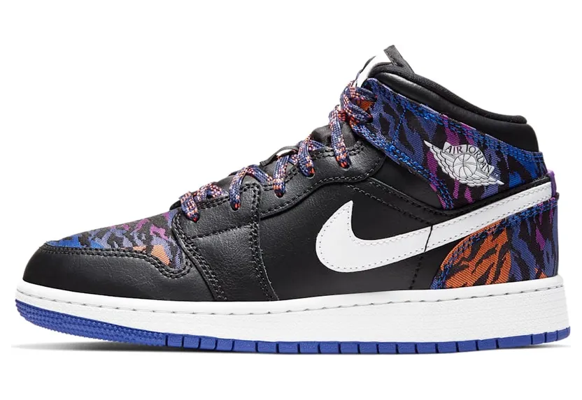 Jordan 1 Mid Multi-Color Tiger Stripe (GS)