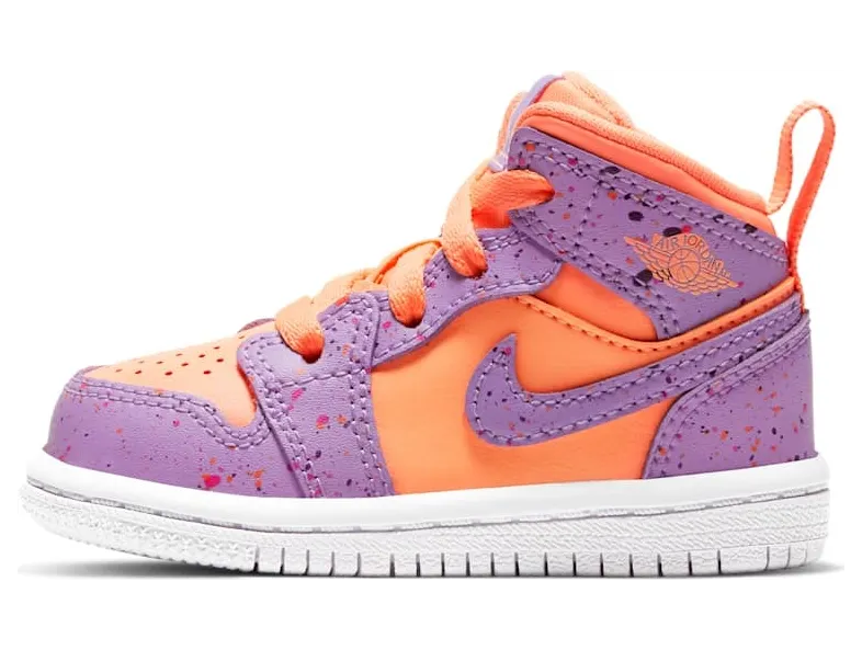 Jordan 1 Mid Paint Splatter Orange Purple (TD)