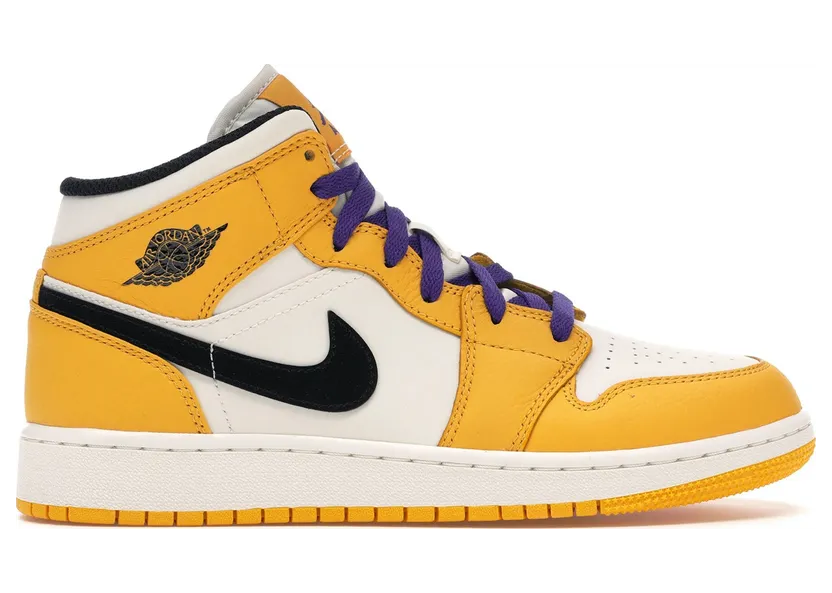 Jordan 1 Mid SE Lakers (GS)