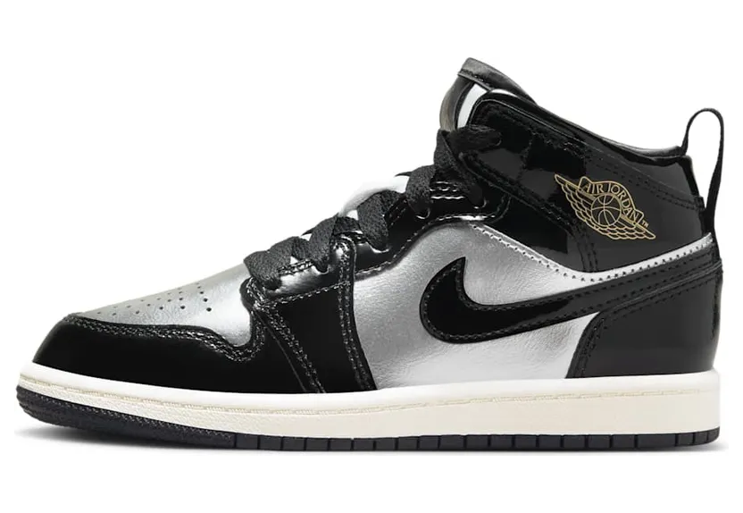 Jordan 1 Mid SE PS “Black Metallic Silver Sail Metallic Gold” (FZ3937-001)