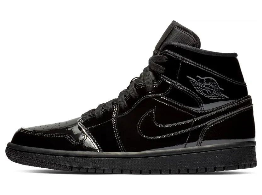 Jordan 1 Mid SE Triple Black Patent (W)