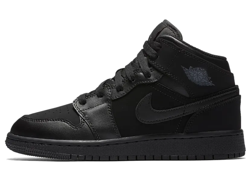 Jordan 1 Mid Triple Black 2016 (GS)
