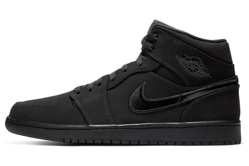 Jordan 1 Mid Triple Black (2020)