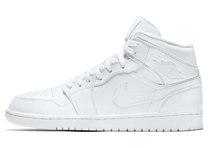 Jordan 1 Mid Triple White (2018)