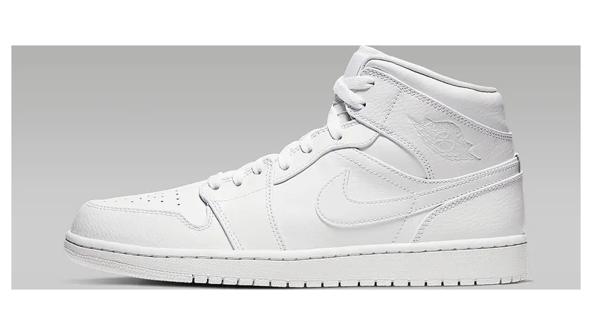 Jordan 1 Mid Triple White (2020)