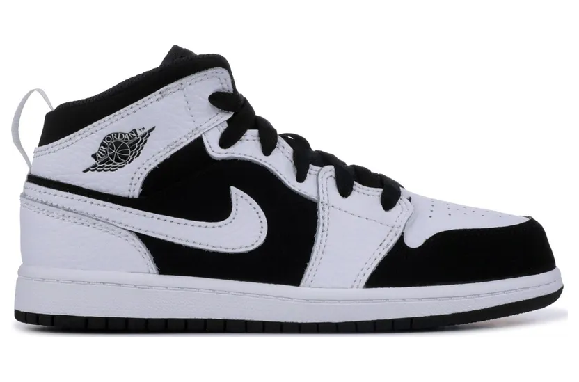 Jordan 1 Mid White Black (PS)