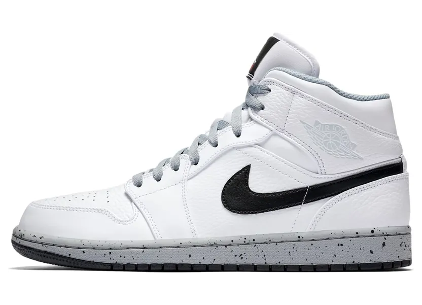 Jordan 1 Mid White Cement (554724-115)