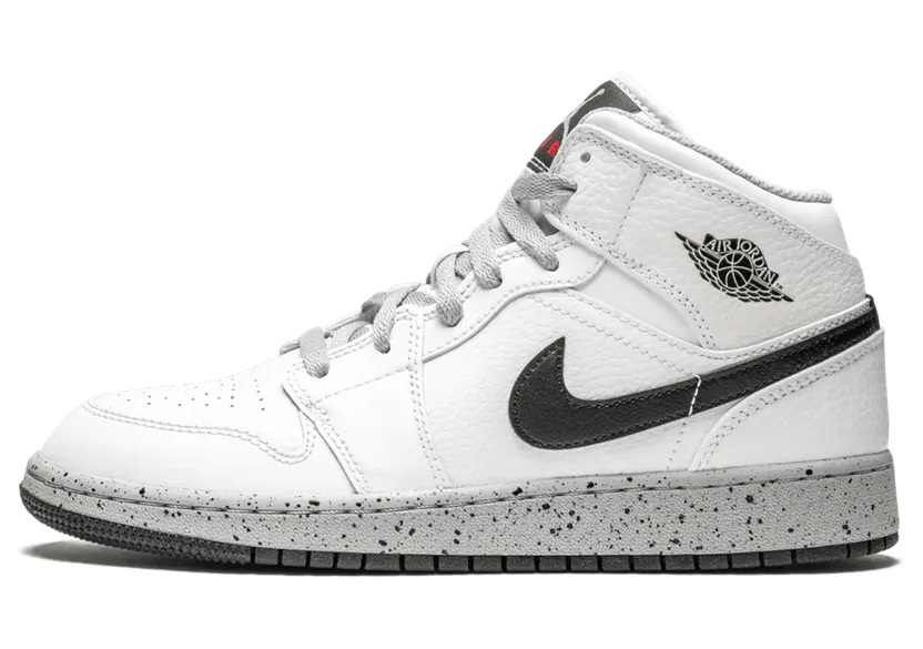 Jordan 1 Mid White Cement (GS)